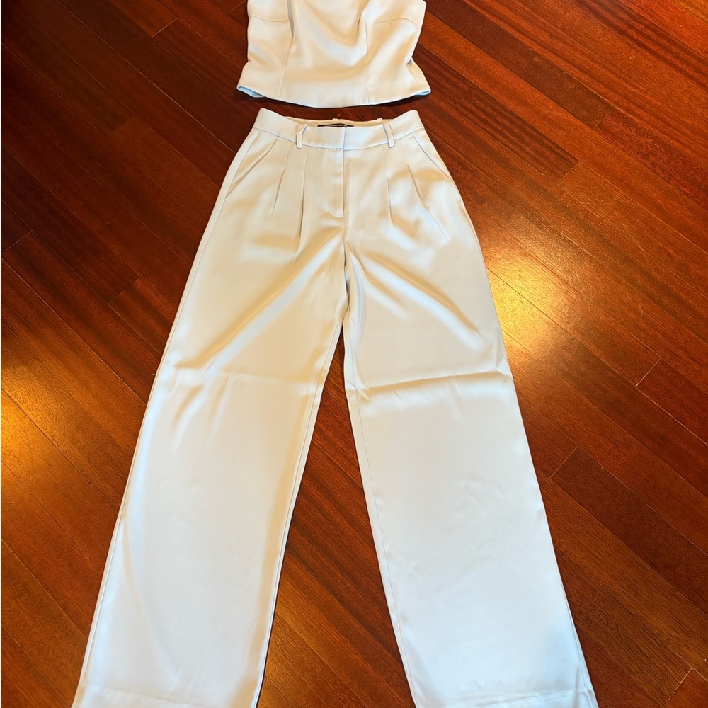 French Connection light blue Wide Leg Trouser